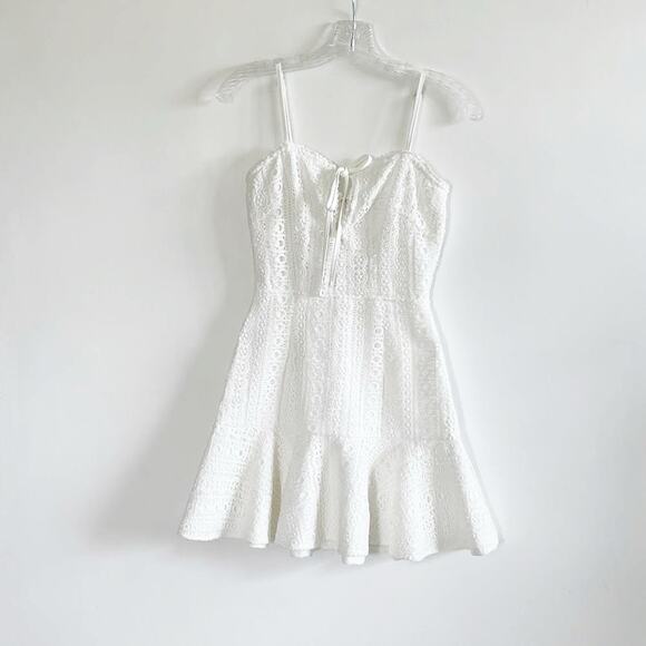 Superdown x revolve White Del Crochet Keyhole Dress - Picture 3 of 9